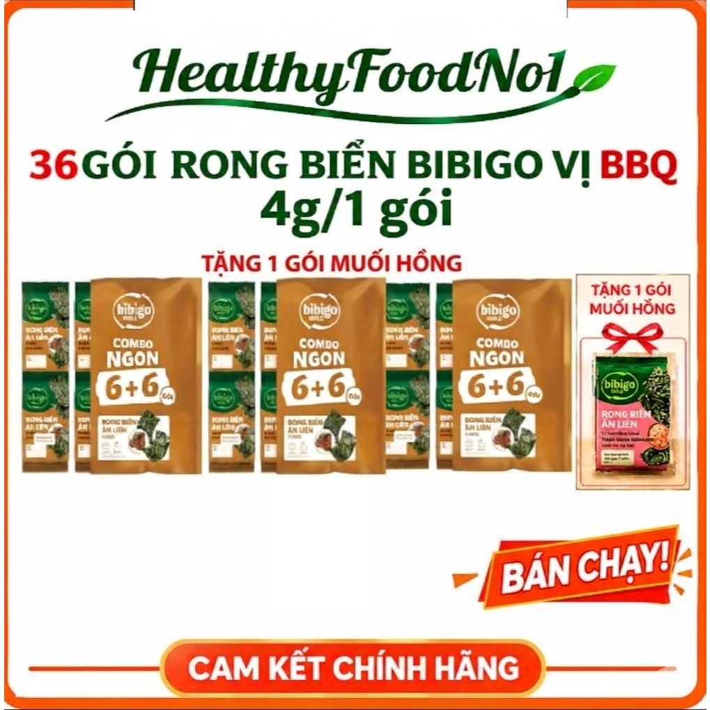 Rong Biển Lá Kim Ăn Liền Bibigo đủ vị- Snack Rong Biển Hàn Quốc Chính Hãng