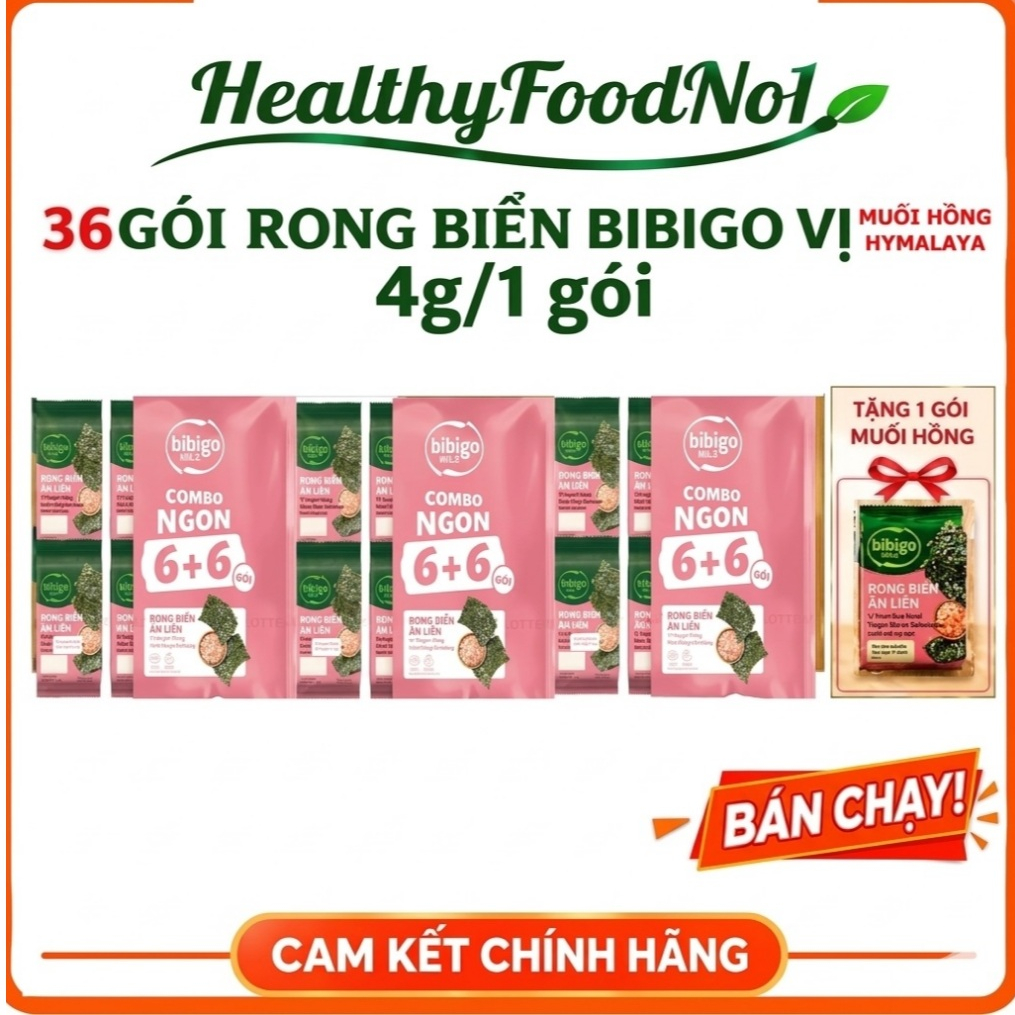 Rong biển ăn liền BIBIGO Hàn Quốc chính hãng thơm ngon chuẩn vị