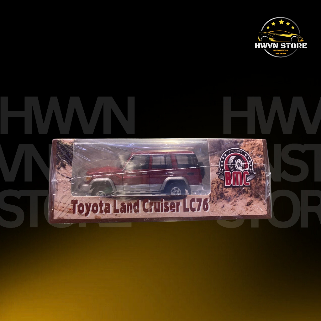 Miniverse - Xe mô hình Mica BMC Toyota Land Cruiser LC76 Dark Red || 64B0347