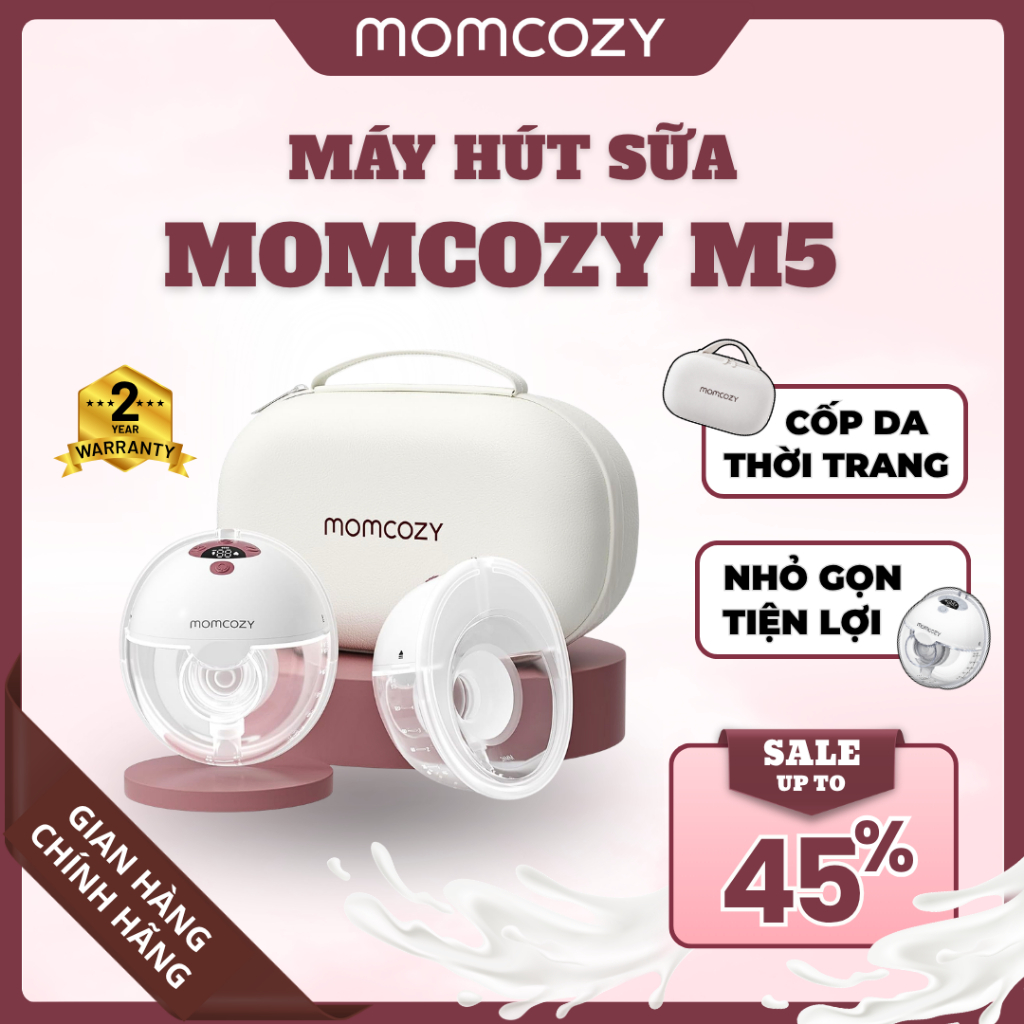 Máy hút sữa rảnh tay MOMCOZY M5 - Bảo hành chính hãng 2 năm - M5
