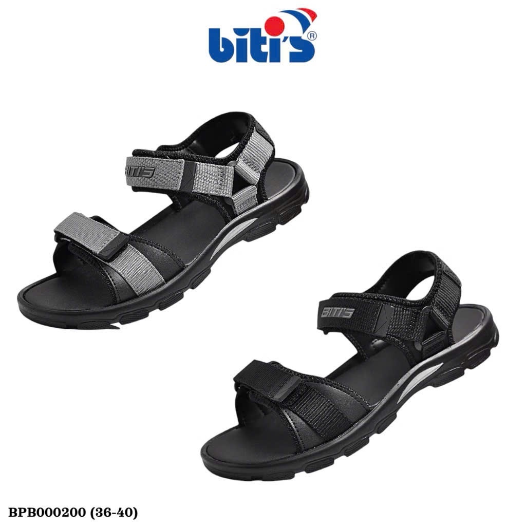 Dép quai hậu sandal bitis BPB0002 ĐEN, XÁM (36-40)