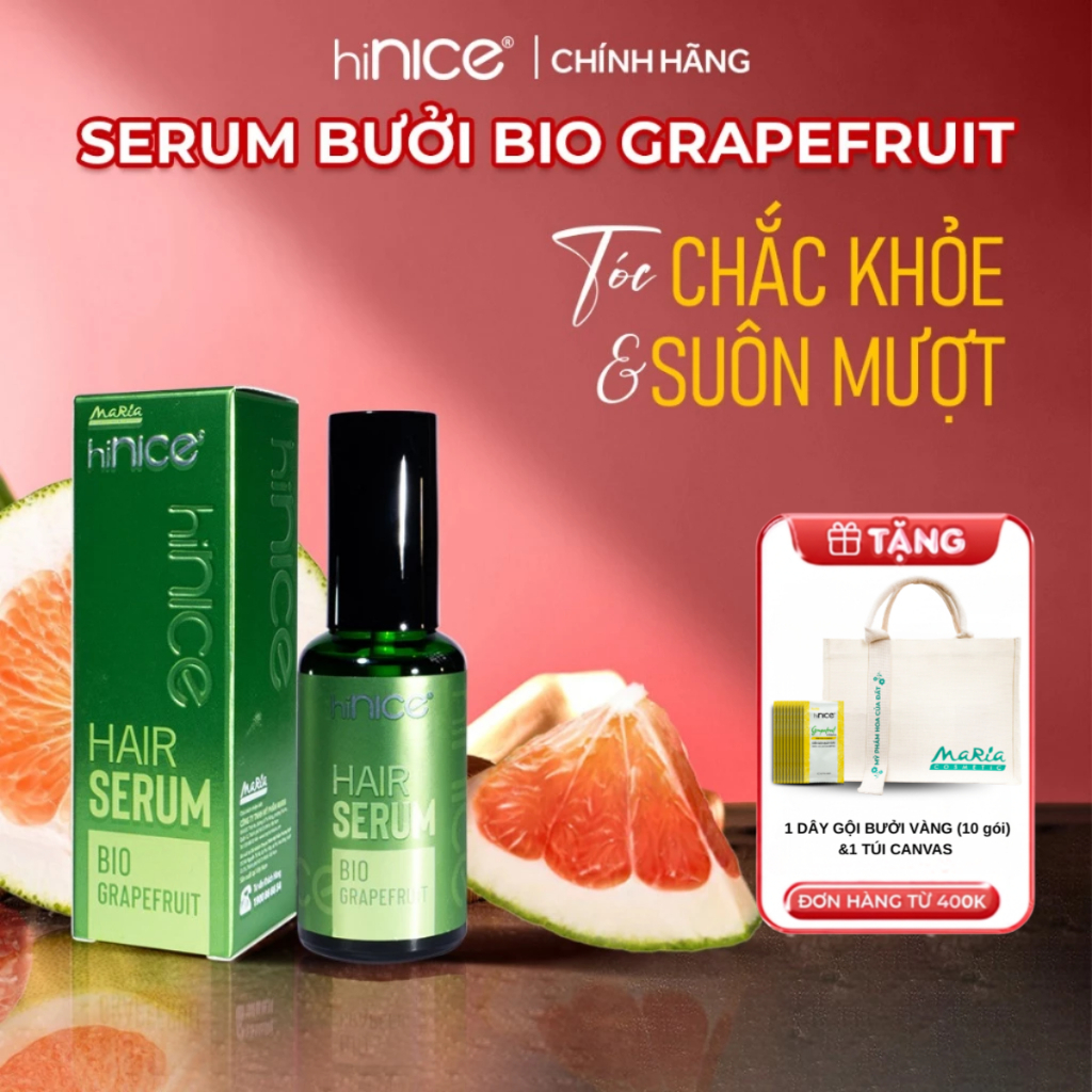 Serum Dưỡng Tóc hiNICE Bio Grapefruit Chăm Sóc Tóc Xơ Yếu & Giữ Nếp Tóc