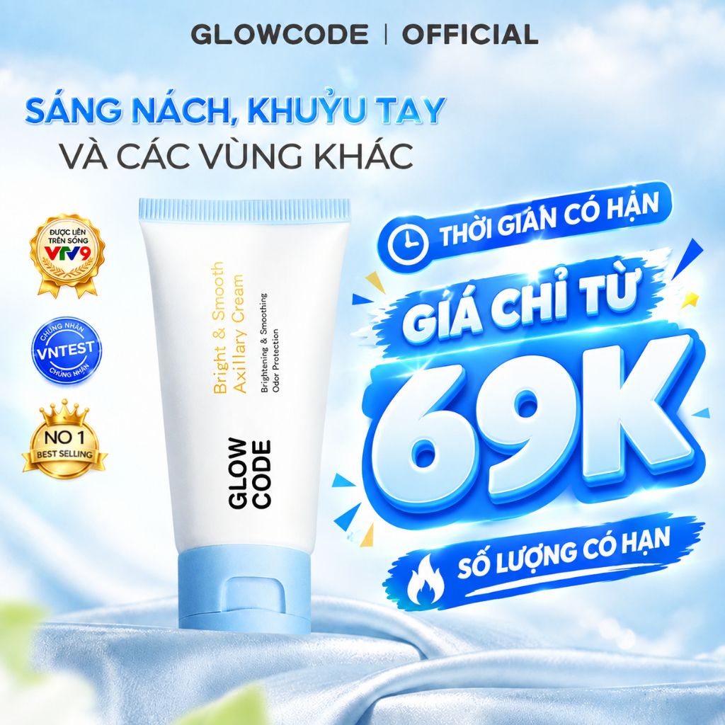 [GIẢM 30%] Kem Body Trắng Da Glowcode Dưỡng Trắng Nách Giảm Thâm Nách Khuỷu Tay Đầu Gối Dưỡng Ẩm Với Niacinamide