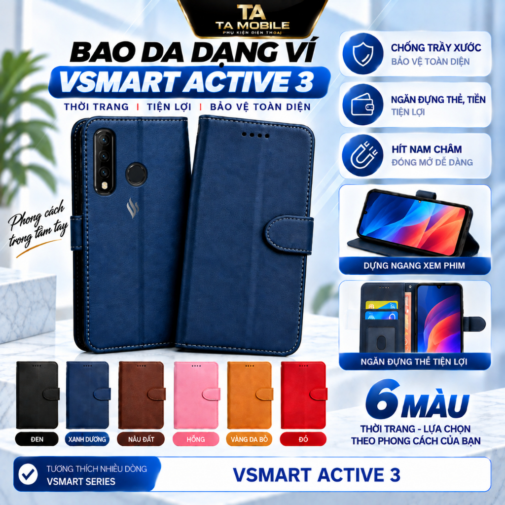 Bao Da Vsmart Active 3 - Nhiều Mẫu