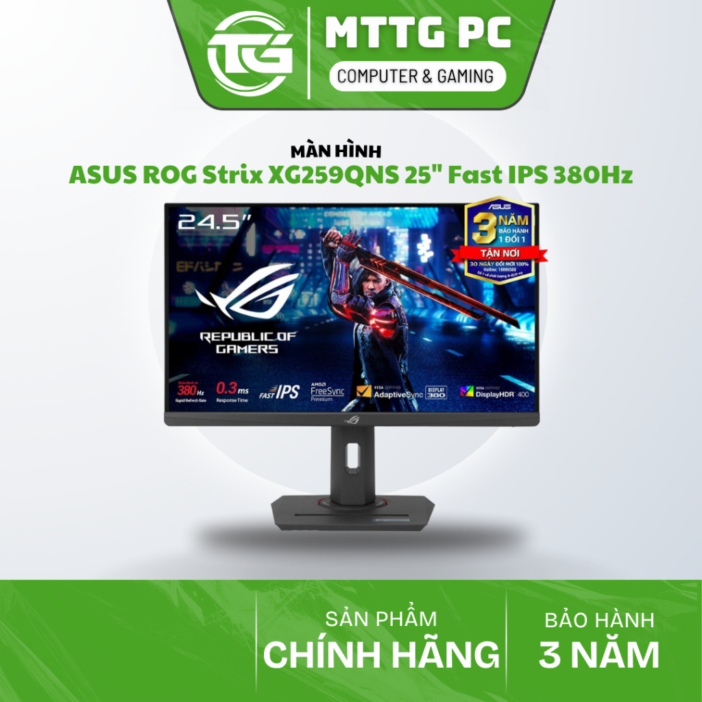 [FULL VAT] MÀN HÌNH ASUS ROG Strix XG259QNS 25" Fast IPS 380Hz chuyên game - NEW BẢO HÀNH 36 THÁNG