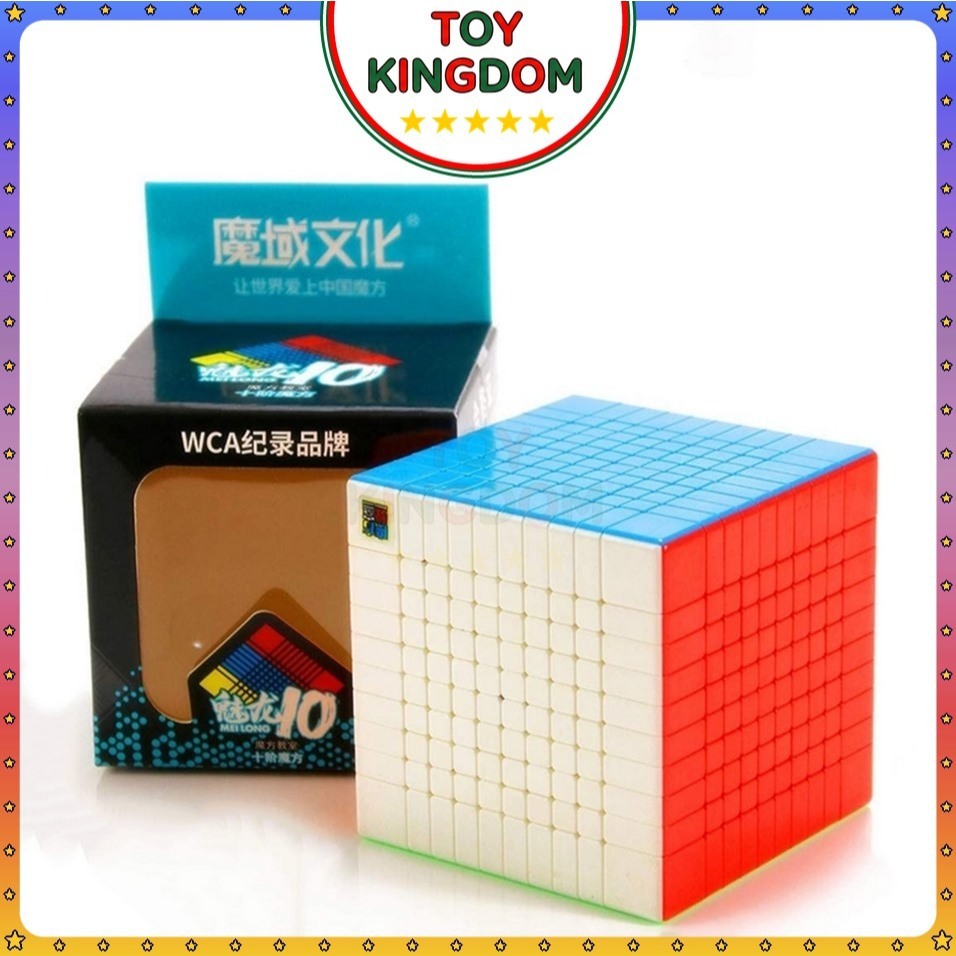 Rubik 10x10 MoYu MeiLong Stickerless Rubic 10 Tầng 10x10x10 Không Viền Đồ Chơi Lắp Ráp Xếp Hình