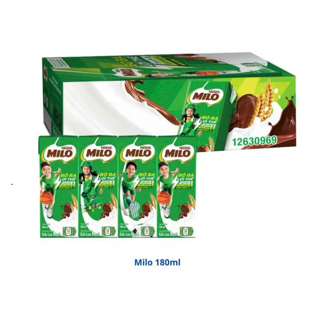 Thùng 48 Hộp Sữa Milo180ml - Thức Uống Lúa Mạch Nestlé Milo