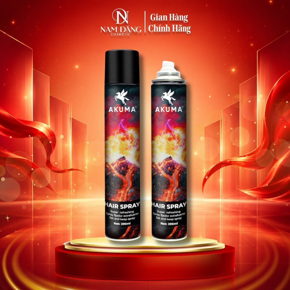 Gôm xịt tóc AKUMA hair spray 350ml