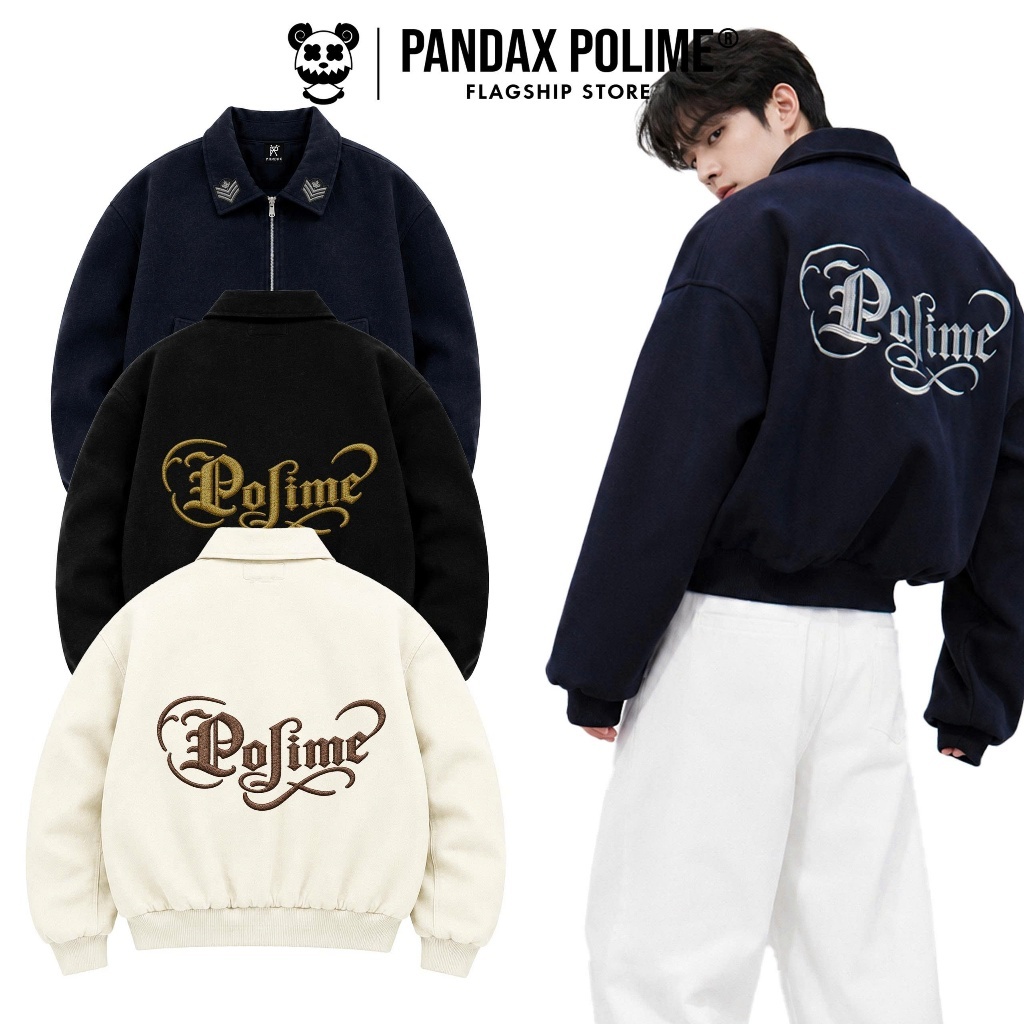 Varsity boxy crop bomber jacket nam nữ áo khoác dạ local brand form rộng bóng chày  Pandax Polime
