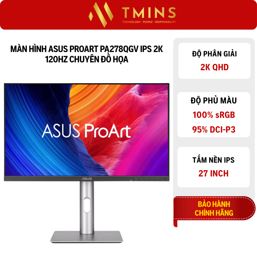 Màn hình đồ hoạ ASUS ProArt PA278QGV (27 inch/ IPS/ 2K/ 120Hz/ 5ms)
