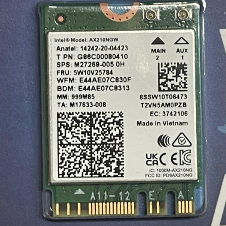 ĐỌC KĨ MÔ TẢ] Card WiFi 6E  Intel AX210  Bluetooth 5.3/5.2 M.2 2230 NGW Laptop PC Tốc Độ Cao Ổn Định