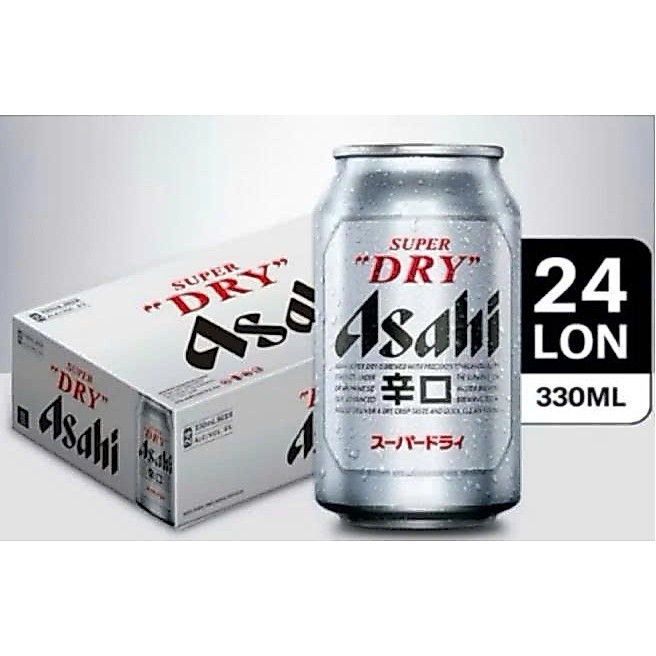 Bia Asahi Dry 330ml thùng 24 lon