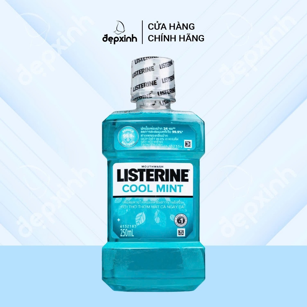 Nước súc miệng hương bạc hà Listerine Cool Mint 250ml