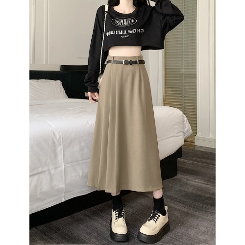 Váy Dài 80Cm Xếp 3 Ly Vải Ruby Cao Cấp Mềm Mịn Mẫu Hot Trẻ Trung D0103