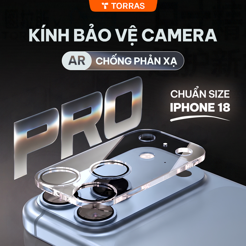 TORRAS Kính Bảo Vệ Camera iPhone Liền Khối Chống Trầy Kính AR Chống Chói…