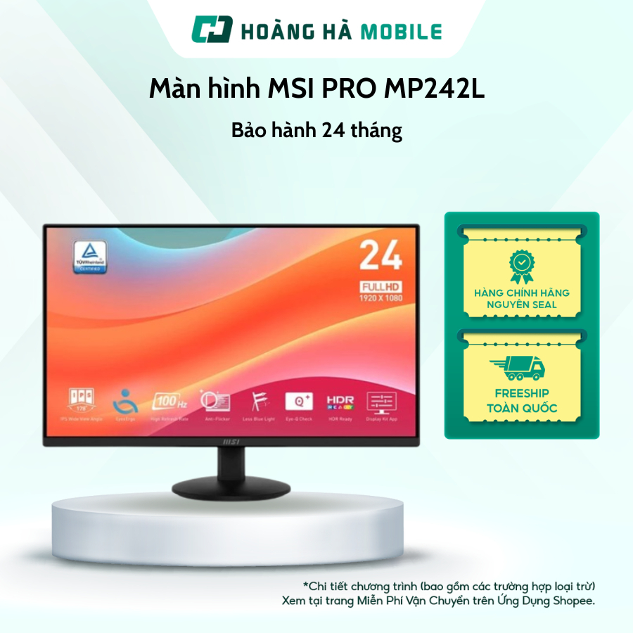 Màn hình MSI PRO MP242L (23.8 inch/FHD/IPS/100Hz/1ms) - Chính hãng