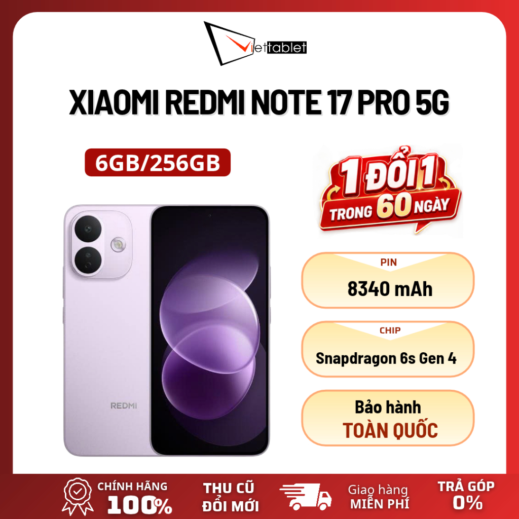 Điện thoại Xiaomi Redmi Note 17 Pro 5G (6GB - 256GB) - Hàng Chính Hãng
