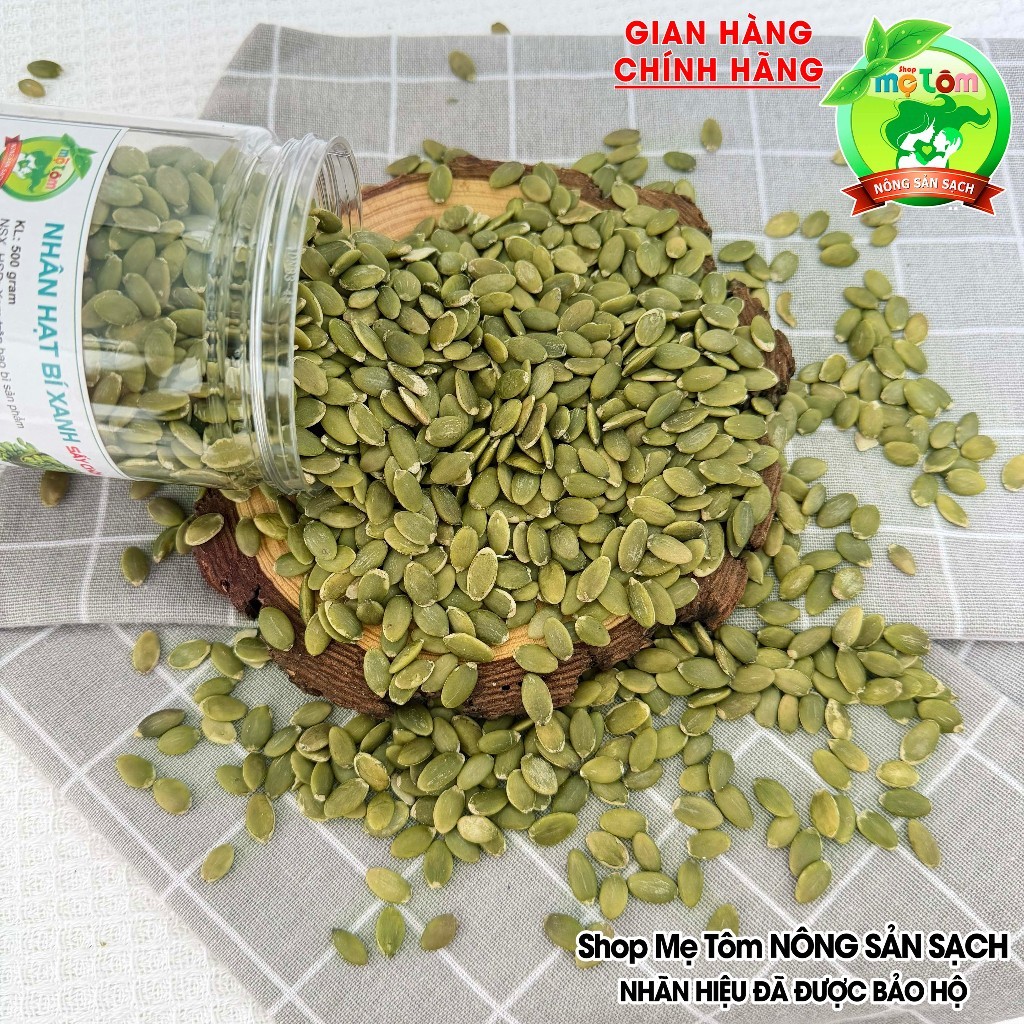 250Gram NHÂN BÍ XANH (SẤY CHÍN HOẶC HẠT SỐNG) SHOP MẸ TÔM (CÓ XUẤT HÓA ĐƠN CÔNG TY)