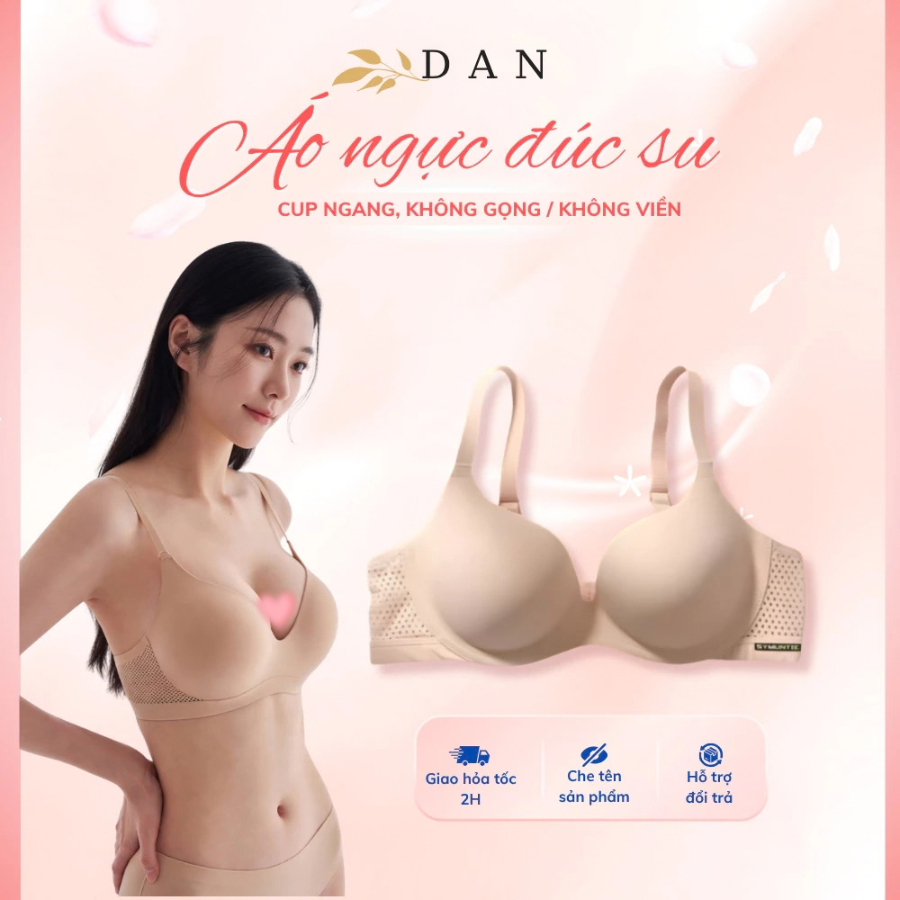 [HÀNG LOẠI 1] Áo Ngực Đúc Su Không Gọng Phối Dây Lưng Lưới Mềm Mại Co Dãn Thoáng Mát DAN L&U S11