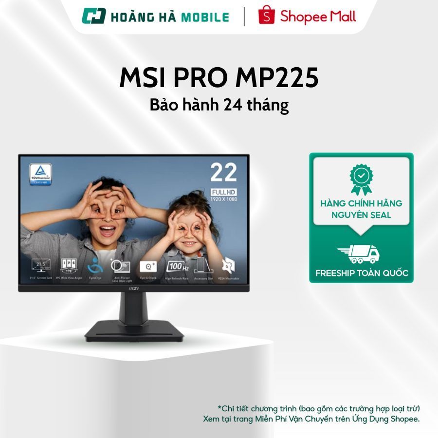 Màn hình MSI PRO MP225 (21.5 INCH/FHD/IPS/100HZ/1MS) - Chính hãng