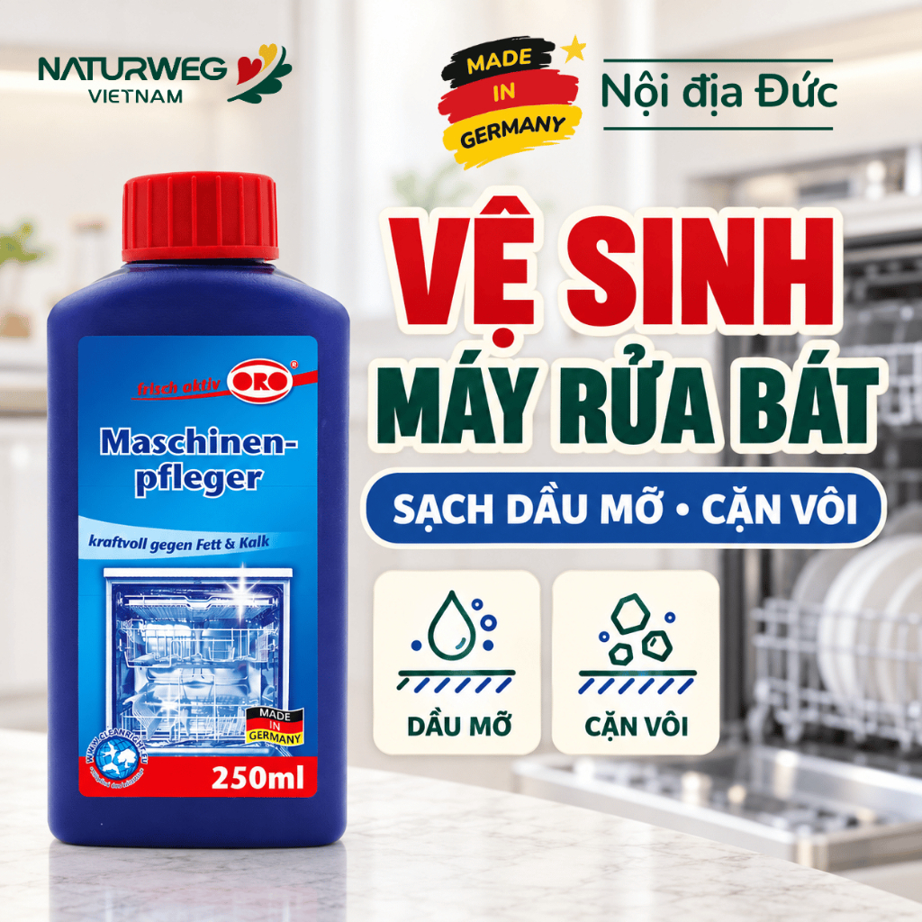 Vệ Sinh Máy Rửa Bát ORO - Không Mùi, Nhập Khẩu Chính Hãng Đức 250ml