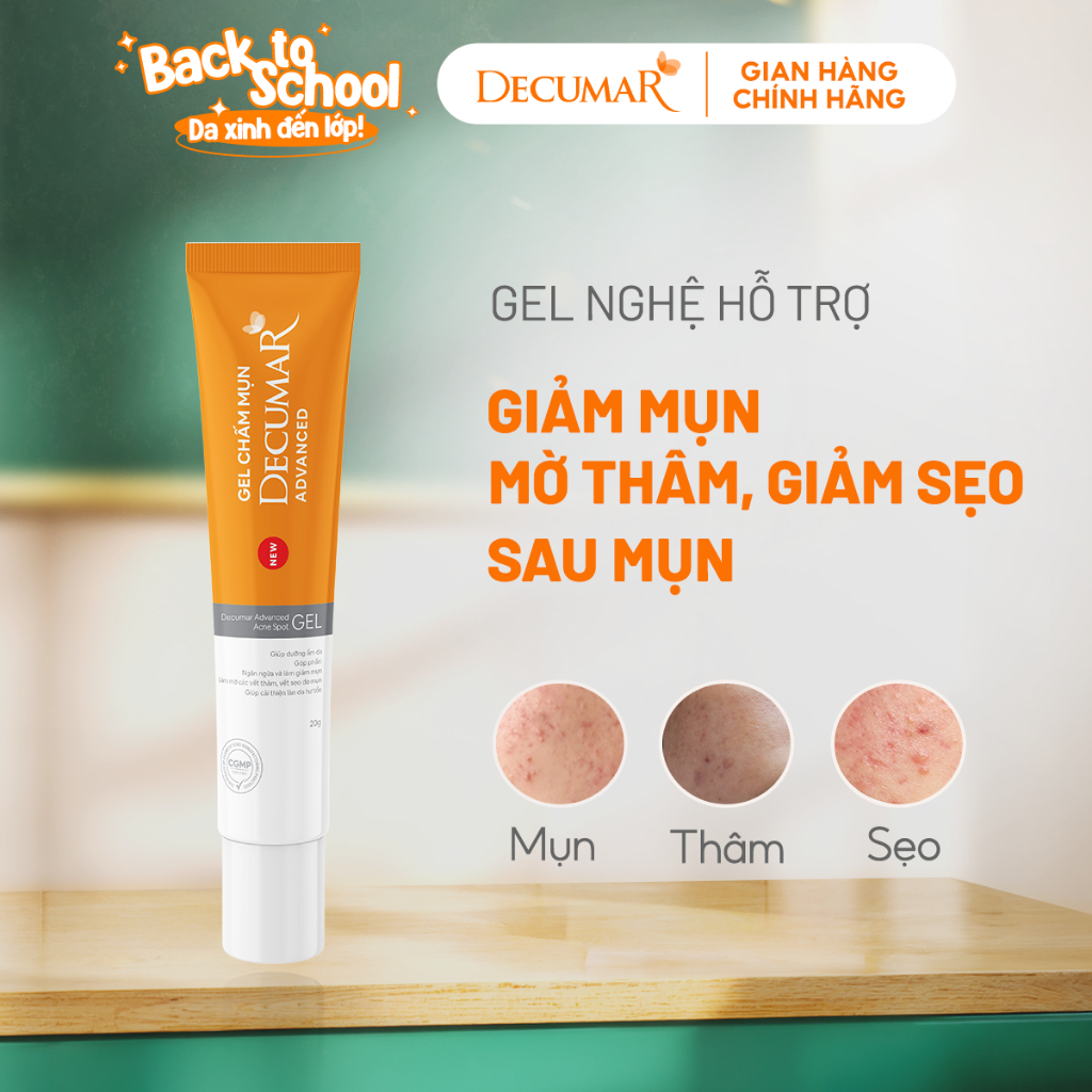 Gel chấm ngừa mụn và thâm Nano Decumar Advanced 20g, thẩm thấu nhanh không kích ứng, hiệu quả tối ưu