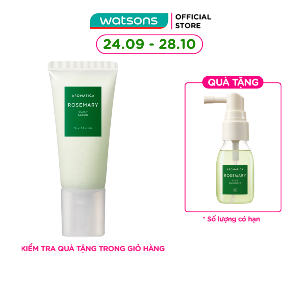 Tẩy Tế Bào Chết Da Đầu Aromatica Chiết Xuất Hương Thảo 165ml