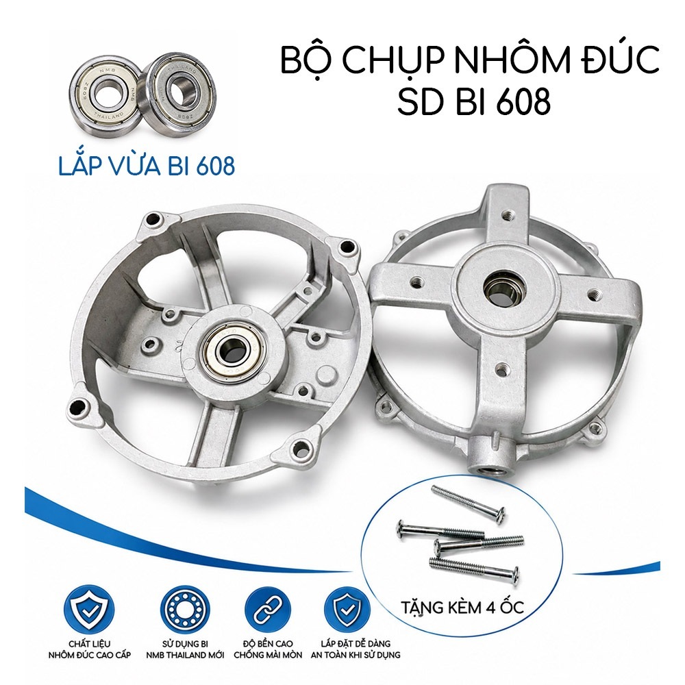 Bộ chụp kẹp ốp lồng nhôm sato phụ tùng quạt máy sator loại tốt