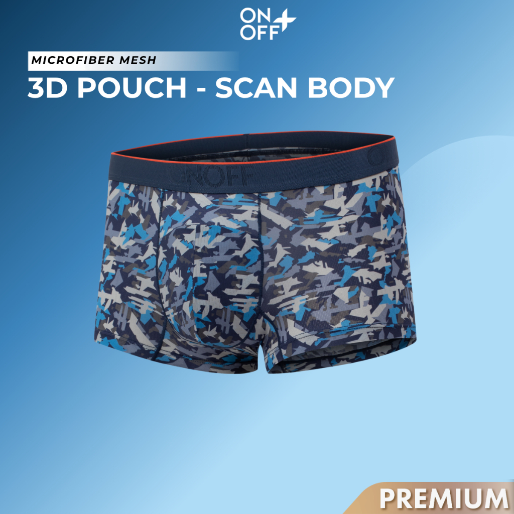 Quần lót nam dáng trunk Mesh AquaX siêu mảnh ONOFF PREMIUM mềm mại siêu nhẹ khô nhanh dệt lỗ thoáng 