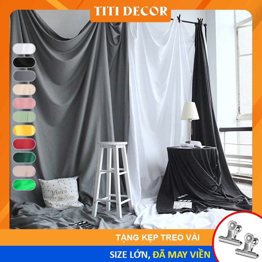 Phông Vải Trơn Treo Tường Làm Nền Chụp Ảnh Trong Nhà - TiTi Decor
