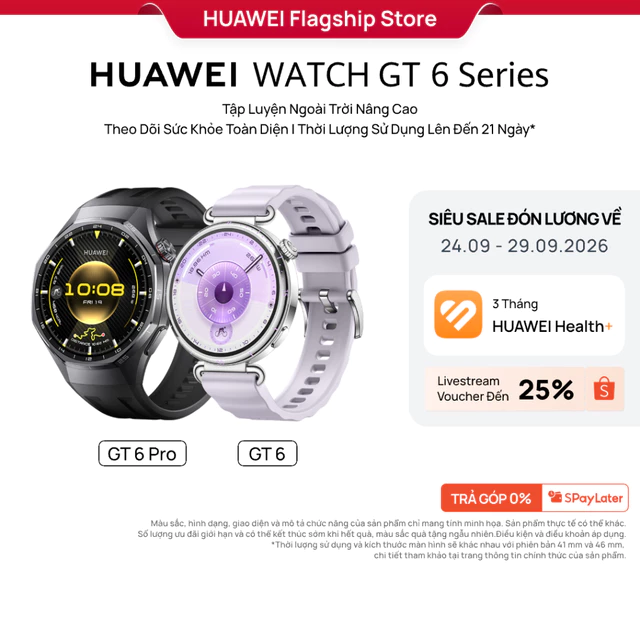 [LIVE] Đồng Hồ Thông Minh HUAWEI WATCH GT6 Series | Tập Luyện Nâng Cao | Theo Dõi Sức Khỏe Toàn Diện | Pin Đến 21 Ngày