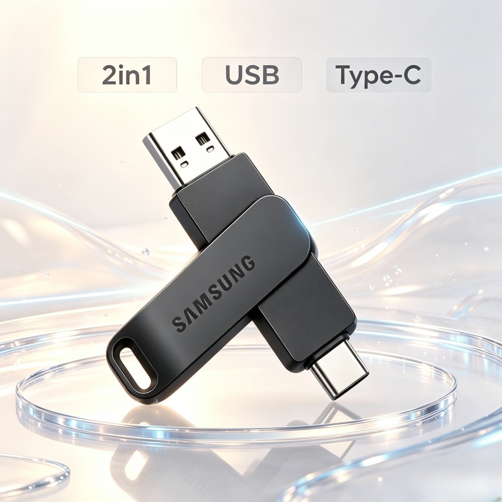 Samsung 2in1 Ổ Đĩa Flash USB 3.2 OTG mới Type C Ngón Tay Cái Drive PC Disk 8 16 32 64 128 256 512 GB 1 2 TB phone