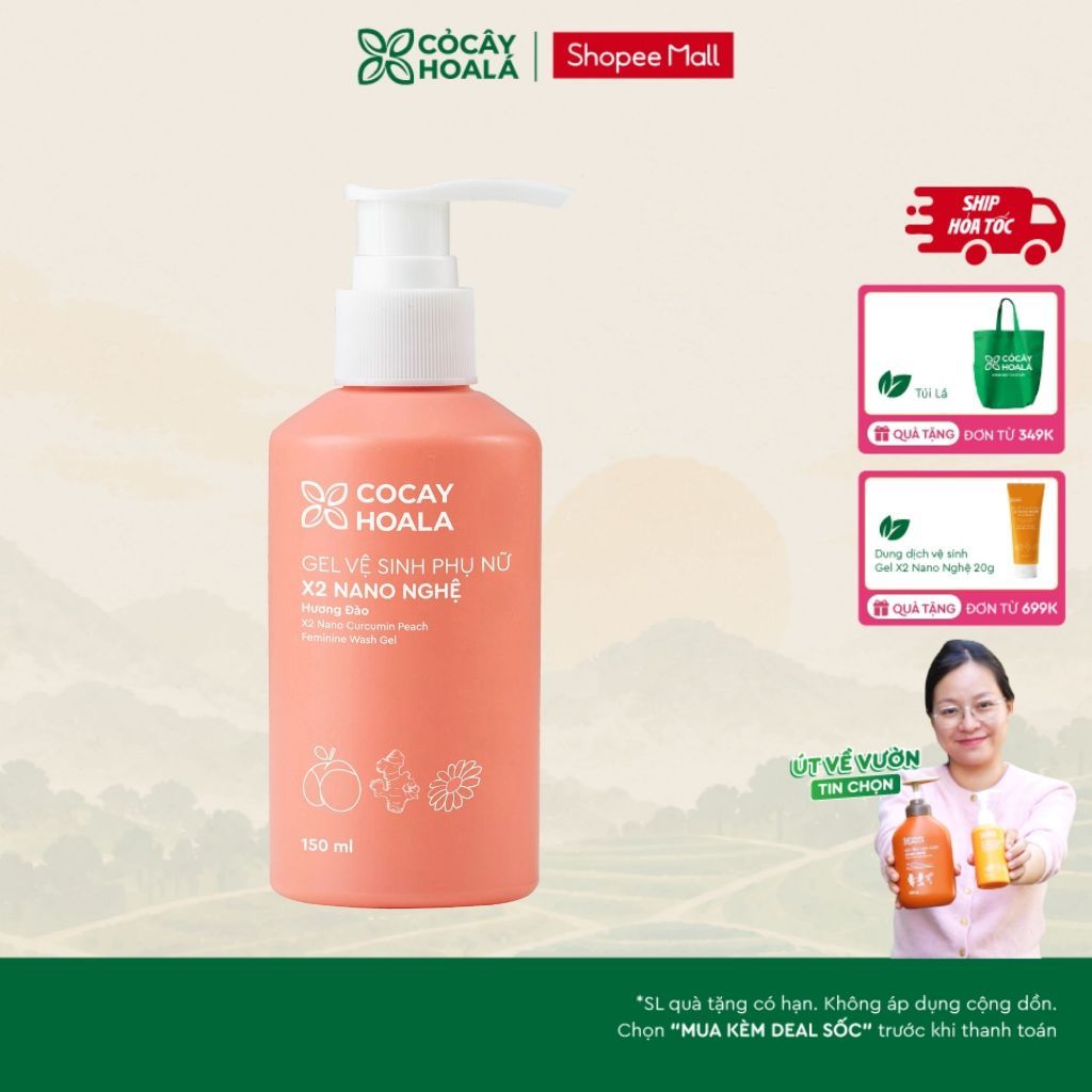 [HỎA TỐC] Dung Dịch Vệ Sinh Cỏ Cây Hoa Lá Gel x2 Nano Nghệ Làm Sạch, Củng Cố Lợi Khuẩn 150ml Cho Da 