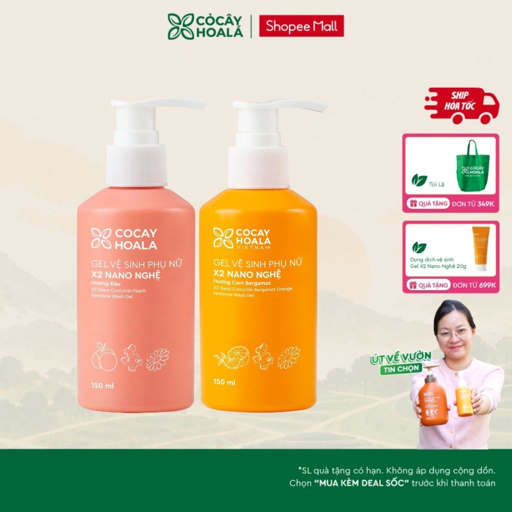[HỎA TỐC] Dung Dịch Vệ Sinh Cỏ Cây Hoa Lá Gel x2 Nano Nghệ Làm Sạch Dịu Nhẹ 150ml