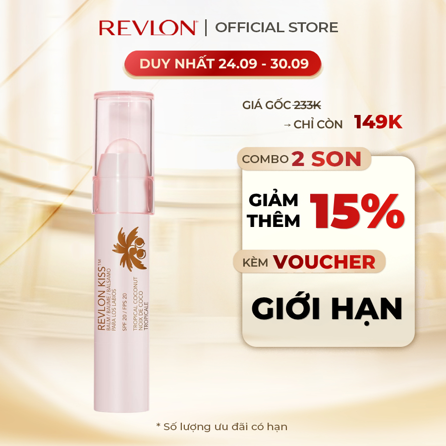 Son Dưỡng Môi Chống Nắng Có Màu Và Không Màu Revlon Kiss Balm 2.6g