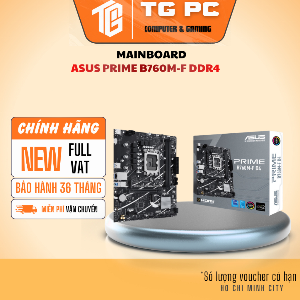 [SP MỚI FULL VAT] Mainboard ASUS PRIME B760M-F DDR4 - BẢO HÀNH 36 THÁNG