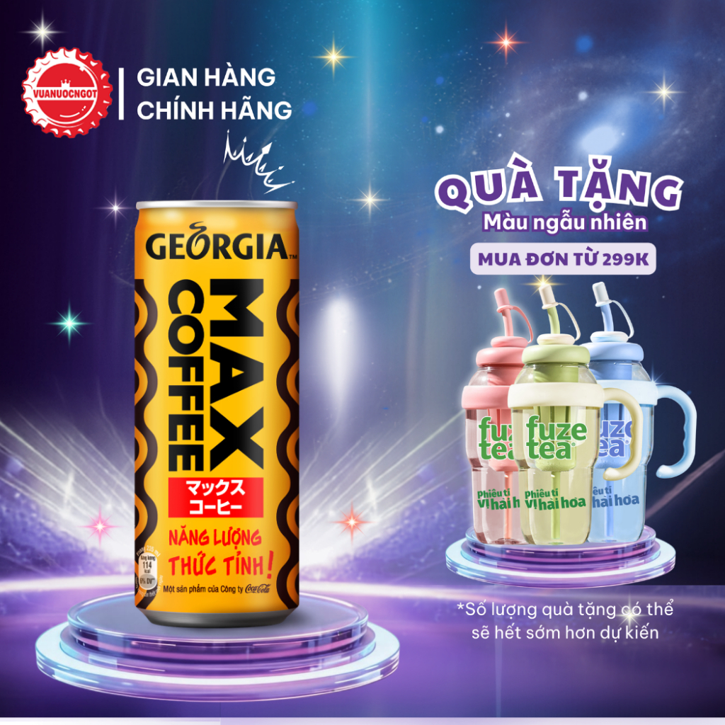 Thùng 24 Lon Cà Phê Georgia Max Coffee 180ml/Lon Sale 10.10 Coca-Cola_SP