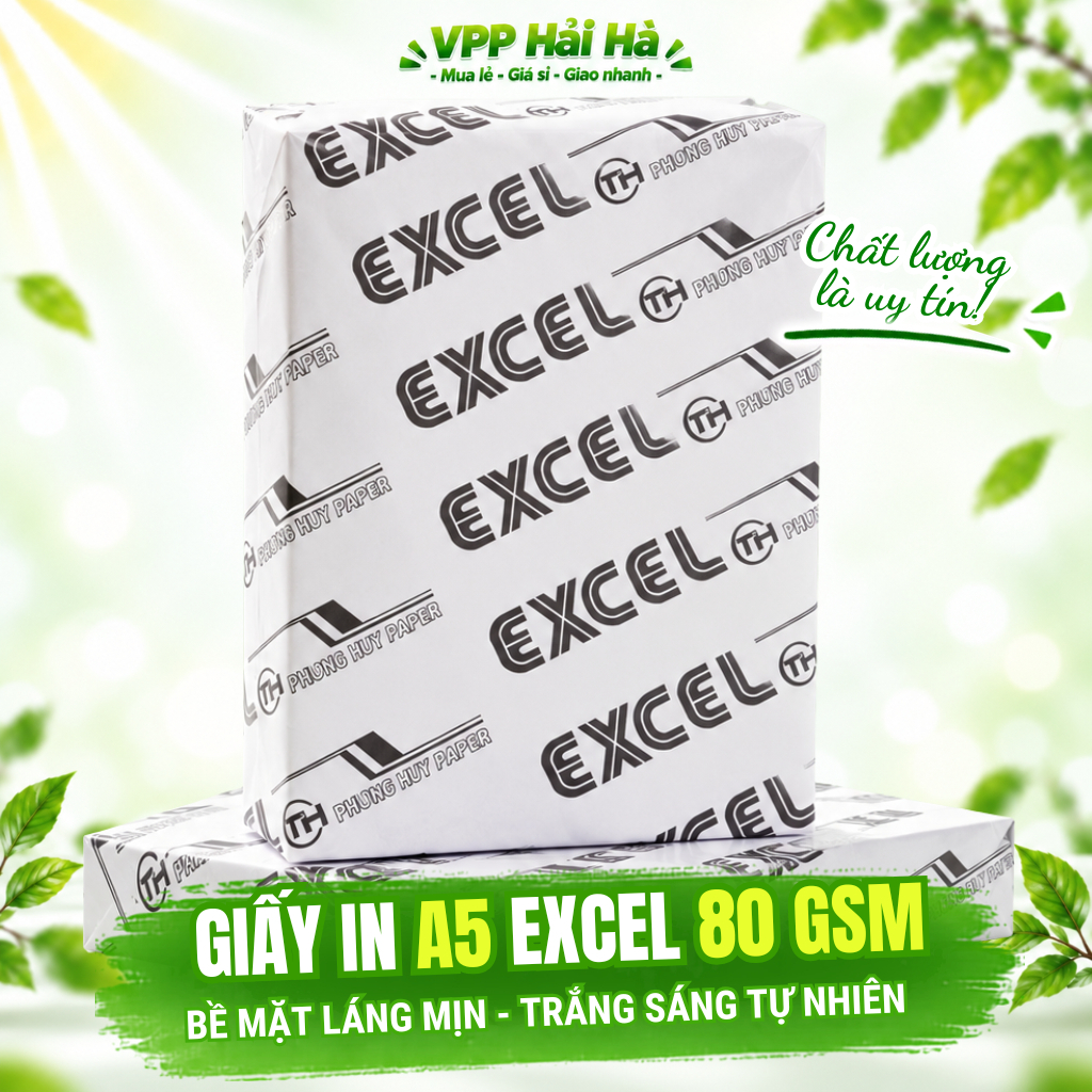Giấy in A5 Excel 80 gsm
