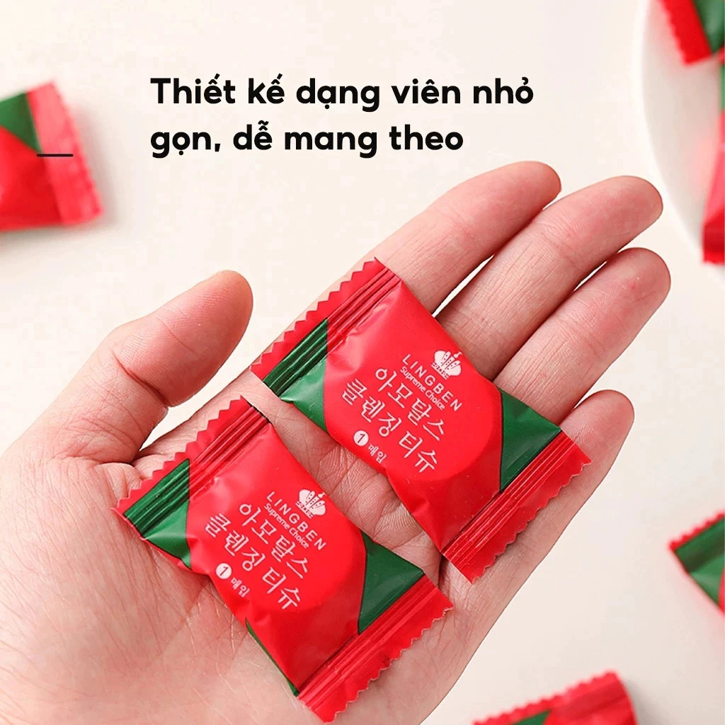 Quà tặng - khăn nén du lịch dạng viên kẹo dùng 1 lần