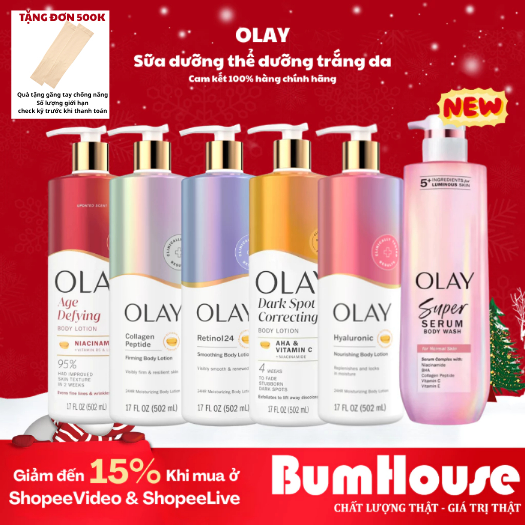 Kem Dưỡng Thể Olay Collagen B3 Firming & Hydrating Body Lotion 502ML/ 547ml