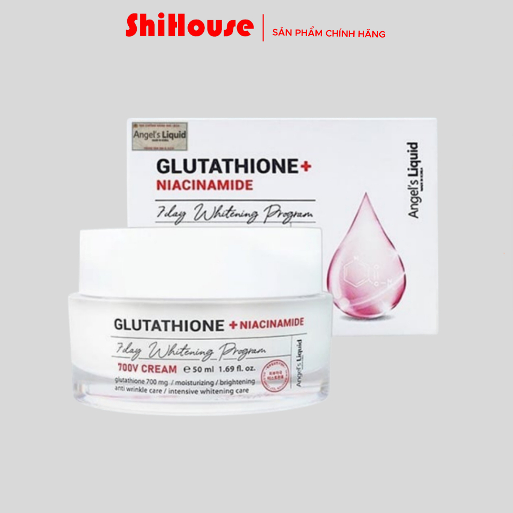 [ĐẠI LÝ CHÍNH HÃNG] Kem Dưỡng Angel's Liquid Glutathione + Niacinamide 7Day Whitening Program 700V C
