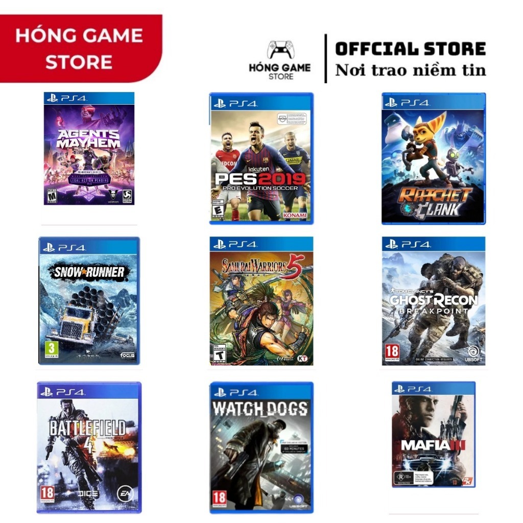 Đĩa Game PS4 PS5 Like New Giá Rẻ - Mafia, Battlefield, Watch Dogs, Tekken, Just Cause, Dying Light (