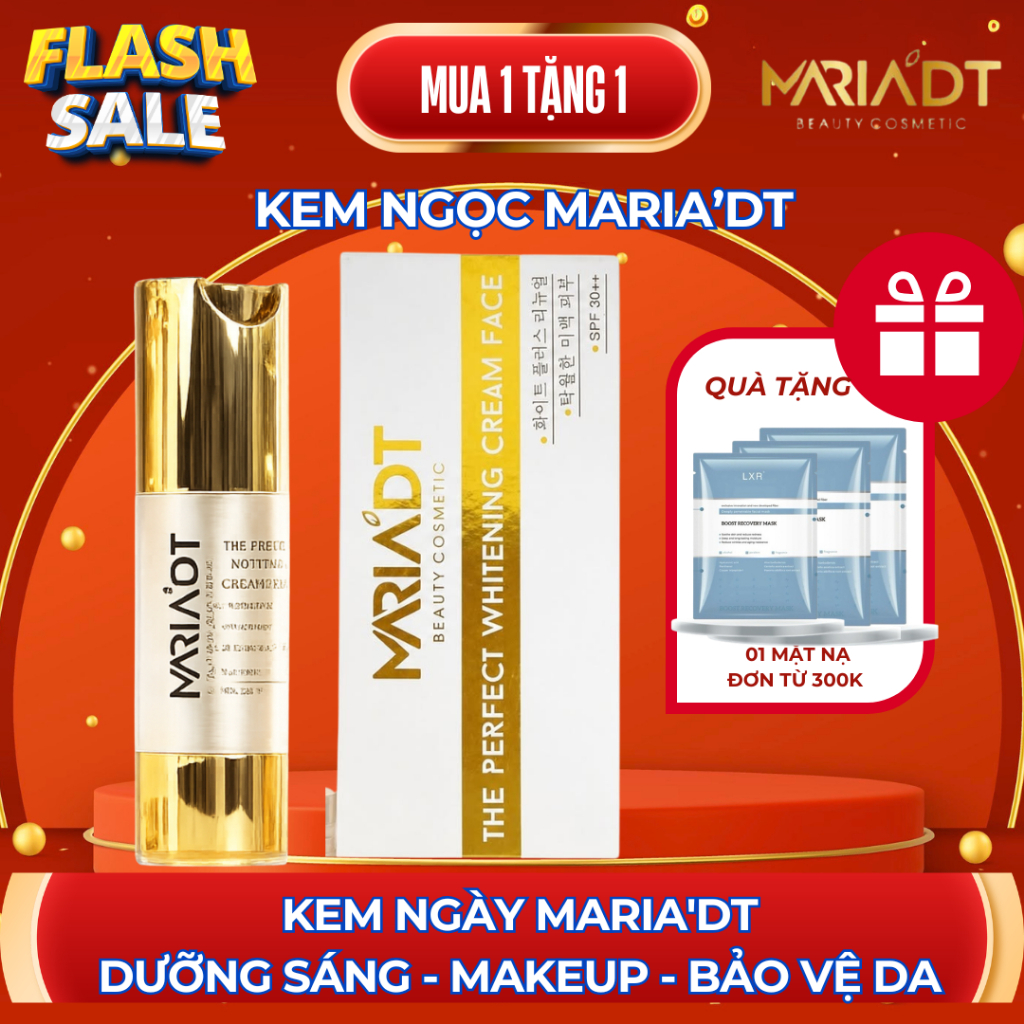 ✅ MARIA'DT Kem Ngọc Mariadt Dưỡng Trắng Makeup Chống nắng bảo vệ da mẫu mới nhất