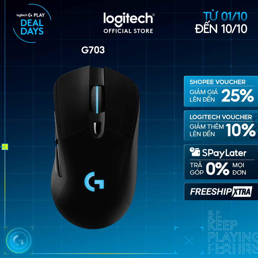 Chuột Gaming không dây LIGHTSPEED Logitech G G703 Hero