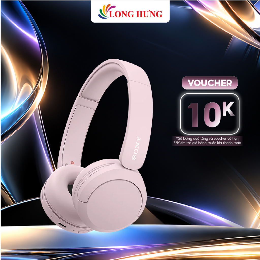 Tai Nghe Bluetooth Sony WH-CH520 - On-Ear, 30mm Dynamic Driver, Xanh Dương, Be, Trắng và Đen
