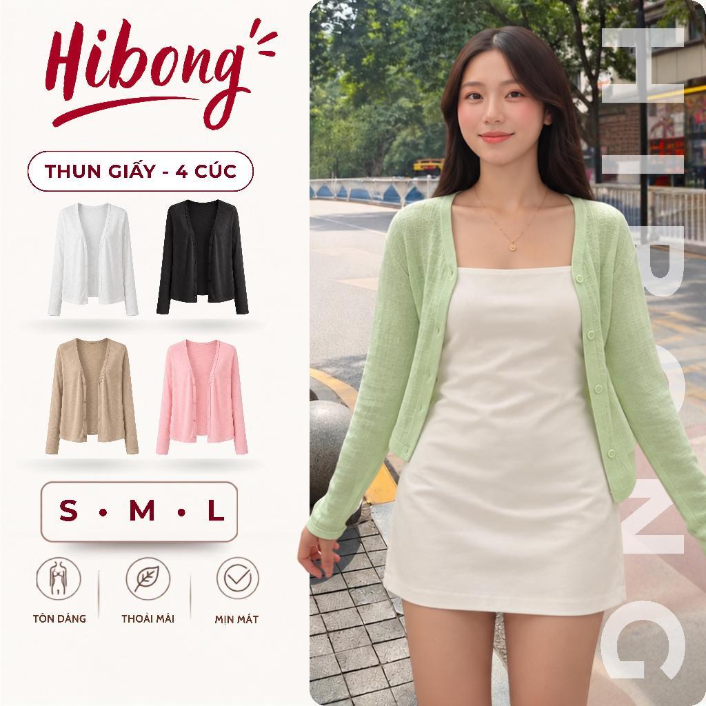 Áo Khoác CARDIGAN THUN GIẤY FORM SUÔNG CAR01, Áo Khoác Ngoài Nữ Mỏng Nhẹ Mềm Mịn HIBONG