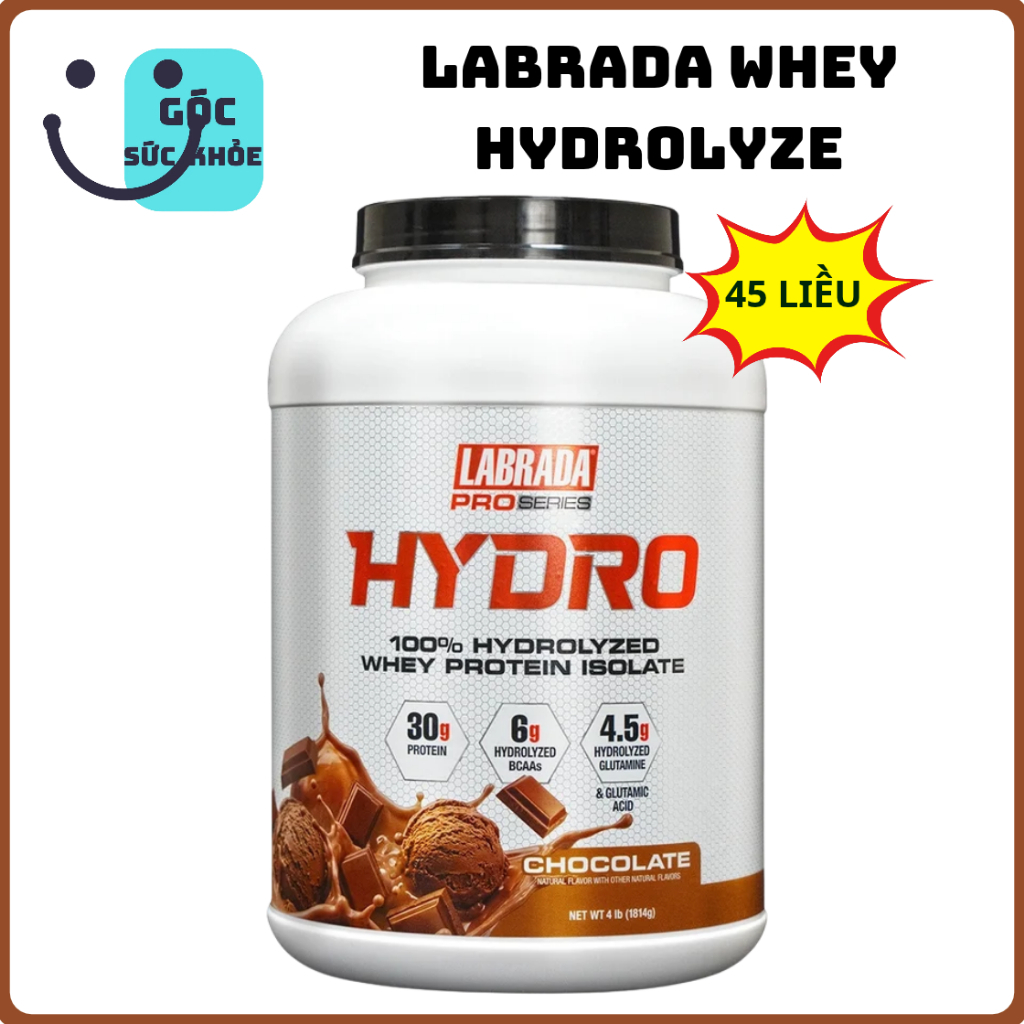 [HANG CÔNG TY] Labrada Hydro Whey 100% Hydrolyzed Isolate 4lbs (45 serving)- Whey Protein Tinh Khiết