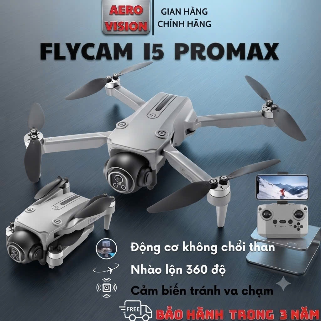Flycam I5 Pro, Dễ dàng tập chơi dành cho người mới, nhỏ gọn, Drone mini, Flycam giá rẻ