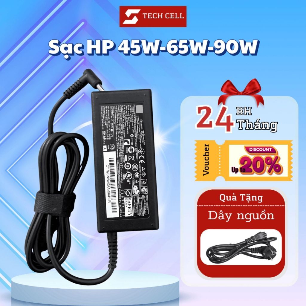 Sạc Laptop HP 65W/90W/45W, Sạc HP chân to - chân nhỏ - Type C - 19.5V 3.33A /…