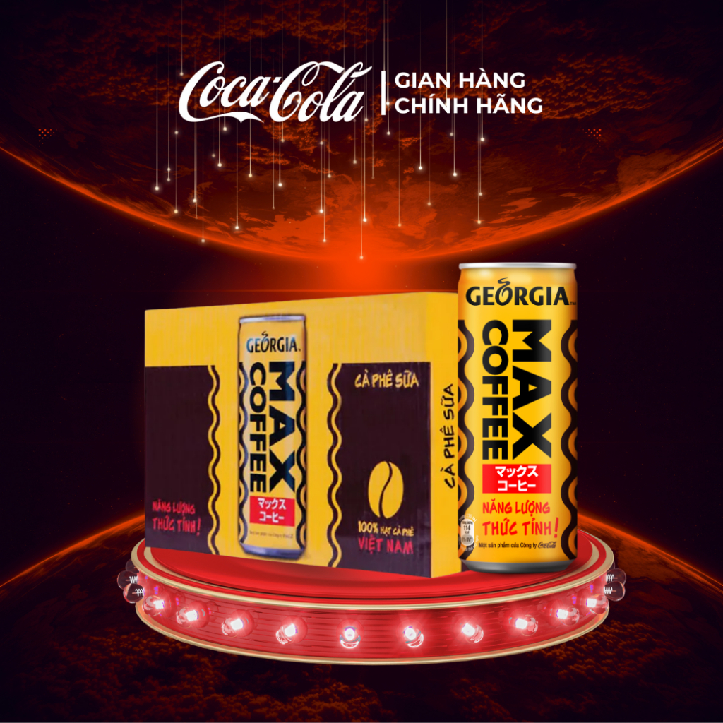 Thùng 24 Lon Cà Phê Georgia Max Coffee 180ml/Lon Sale 10.10_SP